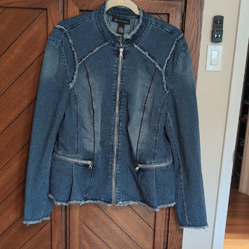 INC Demin Jacket With Frayed Edges.